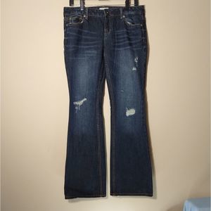 Aeropostale distressed Hailey flare jeans size 9/10 long